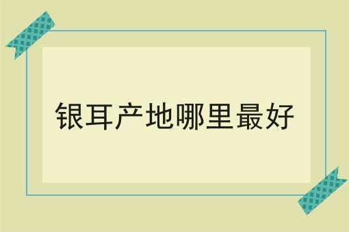 银耳产地哪里最好