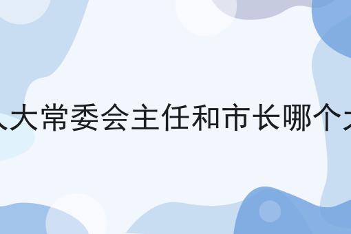 人大常委会主任和市长哪个大