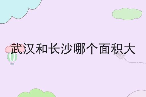 武汉和长沙哪个面积大