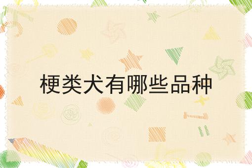 梗类犬有哪些品种