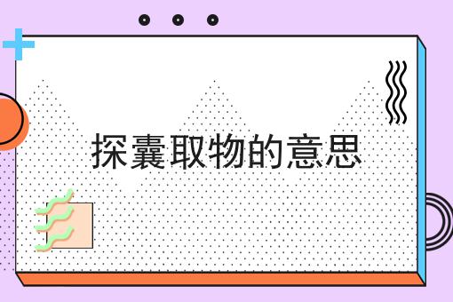 探囊取物的意思