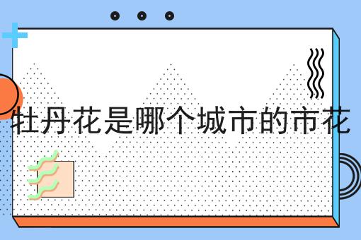 牡丹花是哪个城市的市花