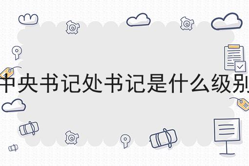 中央书记处书记是什么级别