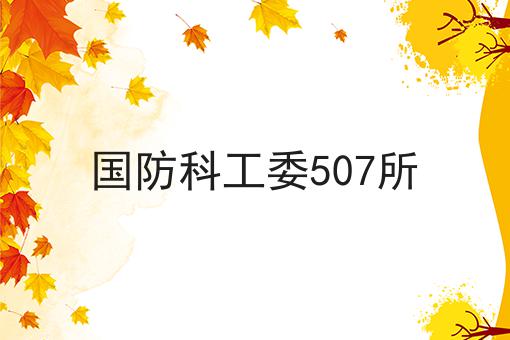 国防科工委507所