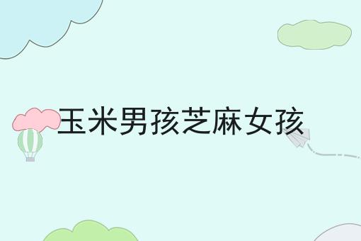 玉米男孩芝麻女孩