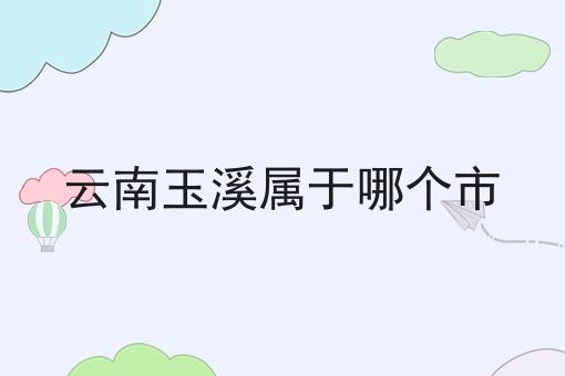 云南玉溪属于哪个市