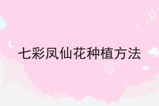 七彩凤仙花种植方法