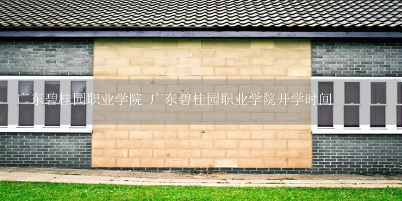 广东碧桂园职业学院 广东碧桂园职业学院开学时间-17攻略