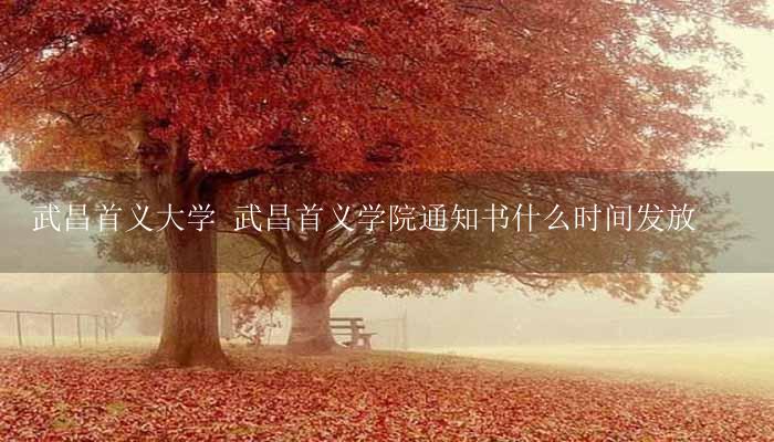 武昌首义大学 武昌首义学院通知书什么时间发放-17攻略
