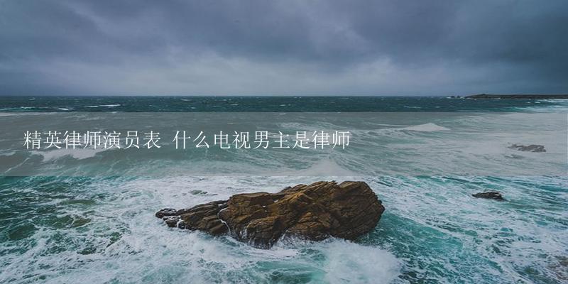 精英律师演员表 什么电视男主是律师-17攻略