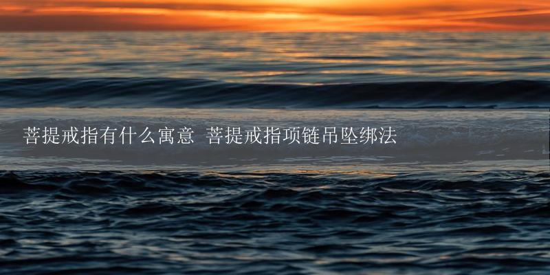 菩提戒指有什么寓意 菩提戒指项链吊坠绑法-17攻略