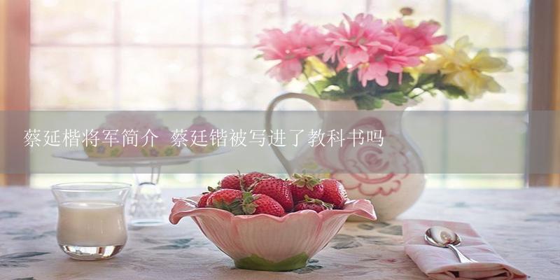 蔡延楷将军简介 蔡廷锴被写进了教科书吗-17攻略