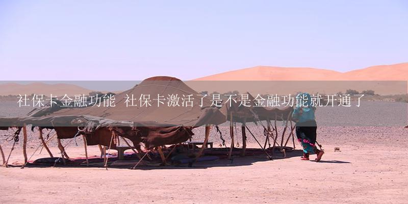 社保卡金融功能 社保卡激活了是不是金融功能就开通了-17攻略